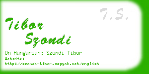 tibor szondi business card